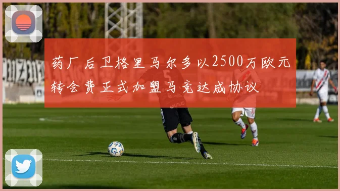 药厂后卫格里马尔多以2500万欧元转会费正式加盟马竞达成协议